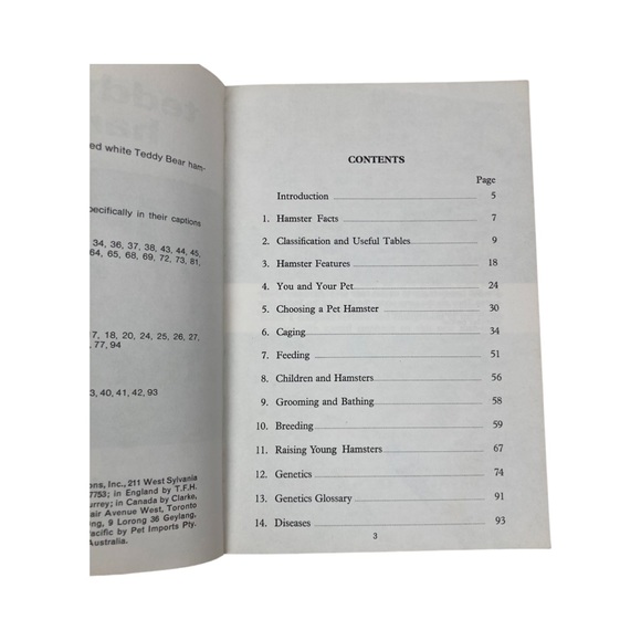 Teddy Bear Hamsters By Mervin F. Roberts Trade Paperback 1974 - Picture 6 of 9